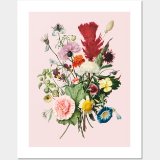 Flower Bouquet Vintage Illustration Posters and Art